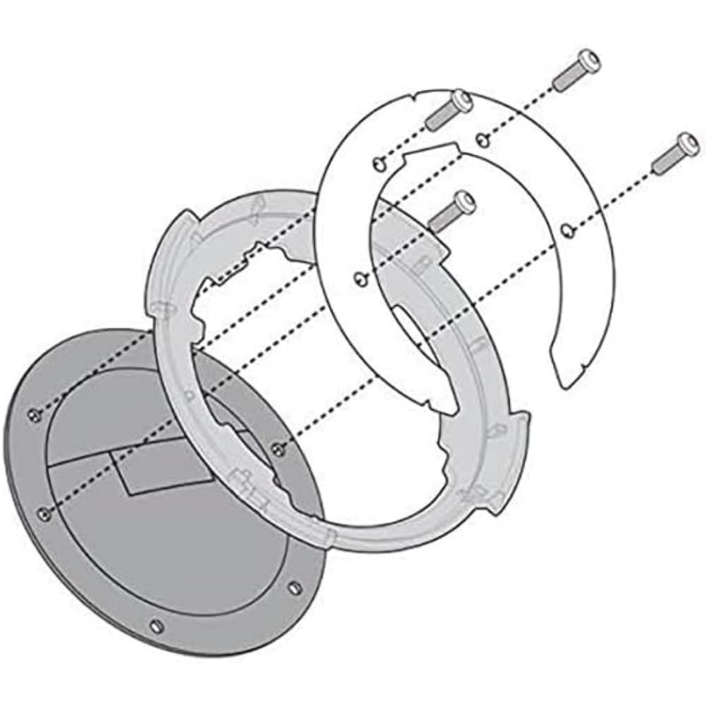 Givi BF17 Tankbefestigung TANKLOCK Tankrucksäcke, XL, TU, Schwarz von Givi