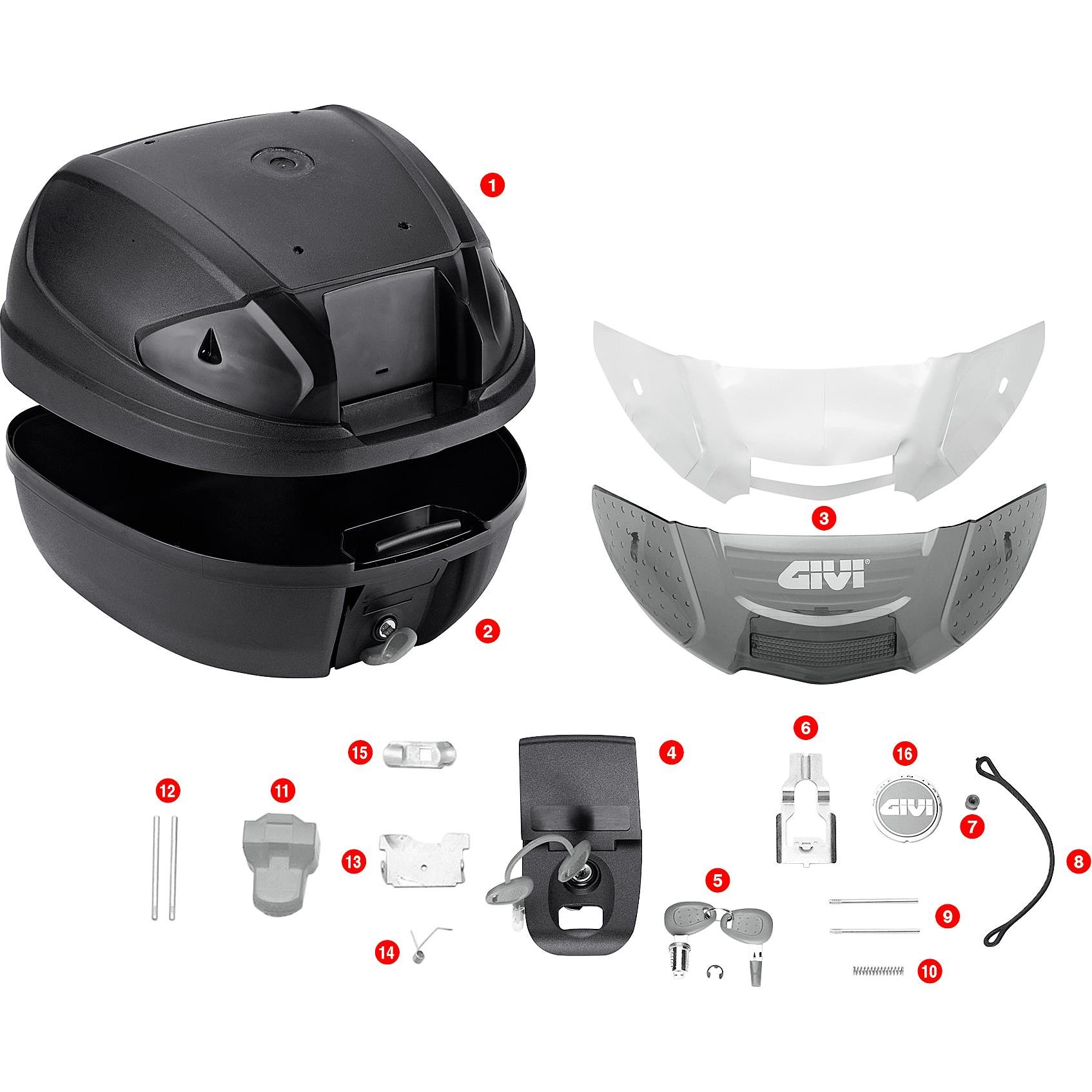 Givi Ersatzteil Aufkleber Z458R für E450/E470 von Givi