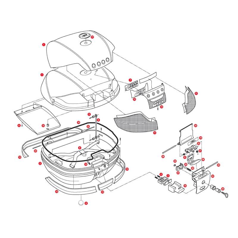 Givi Ersatzteil Fangbandpaar Z599 für E41/V46/TRK52/B37/V56/B360 von Givi