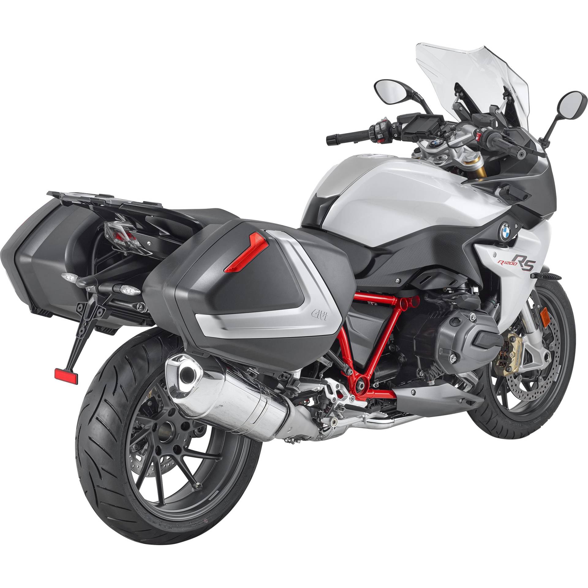 Givi Monokey® Side Seitenkofferpaar V37N schwarz/silber/rot von Givi