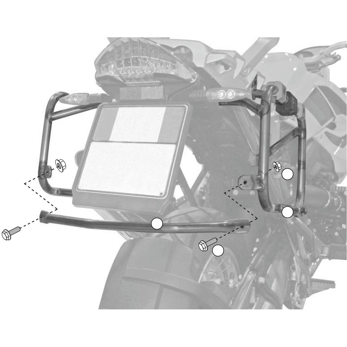 Givi PL684CAM Seitenkoffer-Träger Stahlrohr für Trekker Outback, Schwarz, Größe 40 von Givi