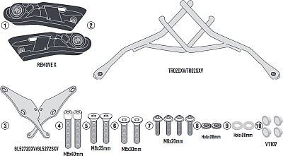 Givi Remove-X, abnehmbare Abstandhalter von Givi