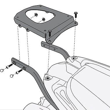 Givi SR, Topcaseträger/Montagesatz von Givi