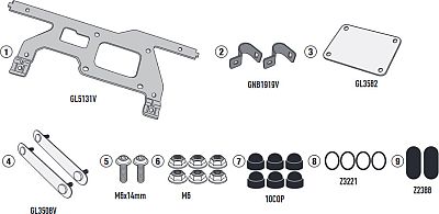 Givi TL_ _ _KIT S250, Tool-Box Montagesatz von Givi