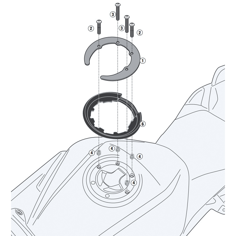 Givi Tanklock Adapter BF55 für Voge 300 R von Givi