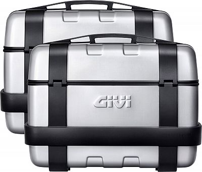 Givi Trekker, Kofferset Monokey - Matt-Schwarz/Aluminium - 2 x 33 l von Givi