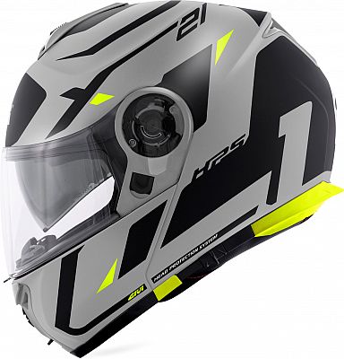 Givi X.21 Evo Number, Klapphelm - Matt Grau/Schwarz/Neon-Gelb - L (60) von Givi