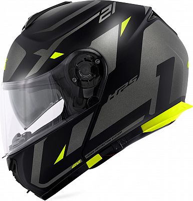 Givi X.21 Evo Number, Klapphelm - Matt Schwarz/Dunkelgrau/Neon-Gelb - XL (61) von Givi