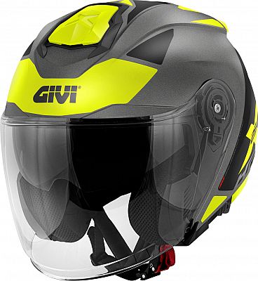 Givi X.25 Target, Jethelm - Matt Schwarz/Grau/Neon-Gelb - XL (61) von Givi