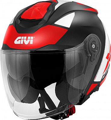 Givi X.25 Target, Jethelm - Schwarz/Weiß/Rot - L (60) von Givi