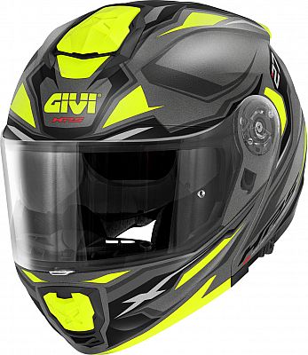 Givi X.27 Sector, Klapphelm - Matt Grau/Schwarz/Neon-Gelb - XS (54) von Givi