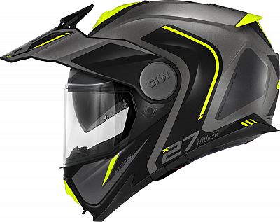 Givi X.27 Tourer Graphic, Klapphelm - Matt Schwarz/Grau/Neon-Gelb - S (56) von Givi