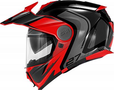 Givi X.27 Tourer Graphic, Klapphelm - Schwarz/Grau/Rot - L (60) von Givi