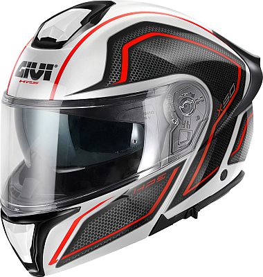 Givi X.50 Fiber Hologram, Klapphelm - Weiß/Schwarz/Rot - S (56) von Givi