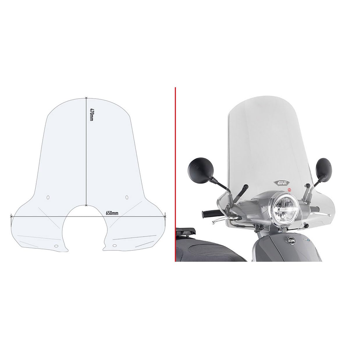 Montagekit für Windschild 7062A/7062AG von Givi