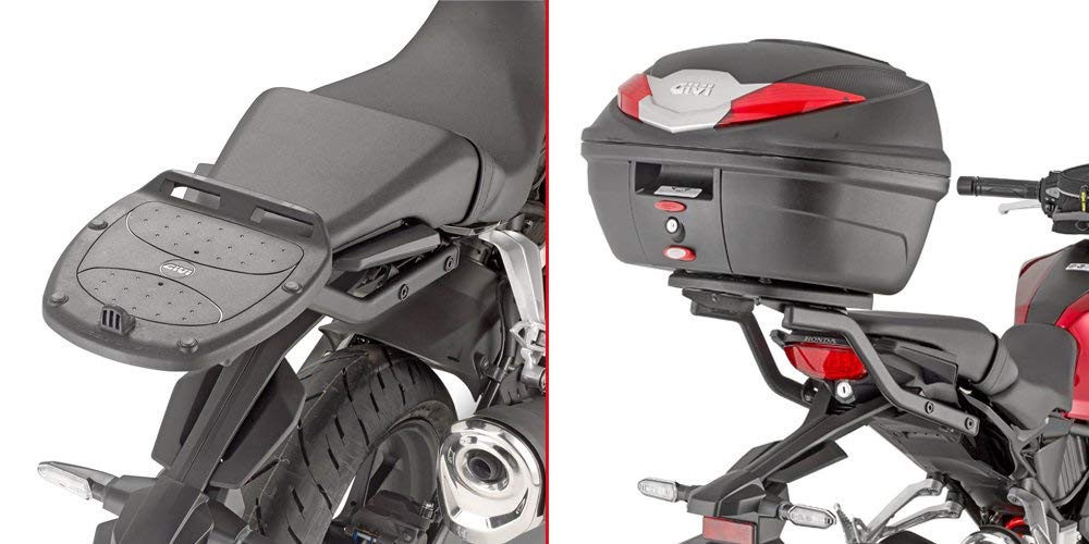 Givi P.PACCHI Honda CB125R CB300R Motorrad-Gepäckträger für Motorroller, mehrfarbig, 75 kg Tragfähigkeit, Kunststoff, Power-Grip-Montage, TRANSPORT_RACK, 82865031 von Givi