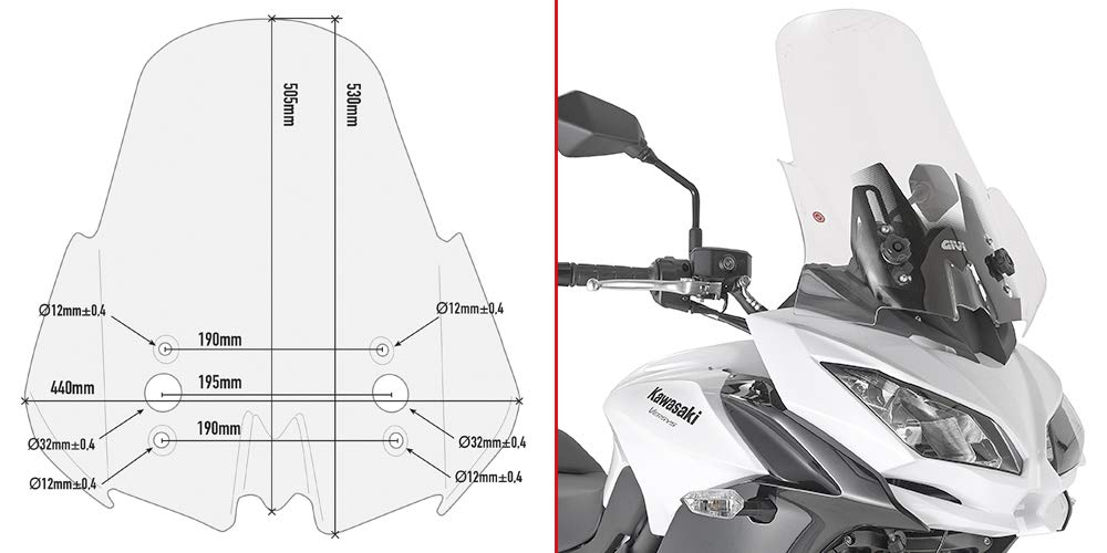 Spoiler Kawasaki VERSYS 650 von Givi