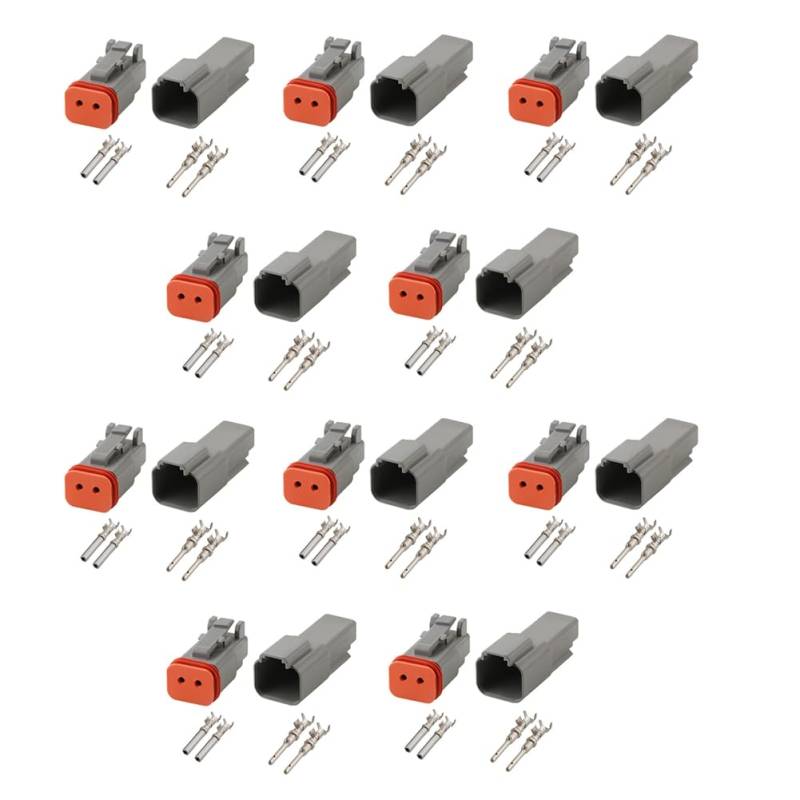 Giwnhvx DT 2-Pin Wasserdichter Elektrischer Steckverbinder DT06-2S DT04-2P Einlasslufttemperatursensor-Stecker mit Runden Anschlüssen von Giwnhvx