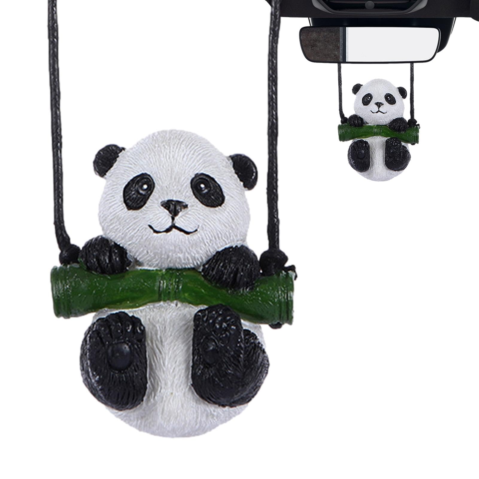 GkgWuxf Niedlicher Panda-Autoanhänger,Panda-Autoanhänger,Panda Auto-Rückspiegel-Anhänger - Panda-Auto-Rückspiegel-Anhänger, Zubehör für Auto, Hof, Garten, Baum von GkgWuxf