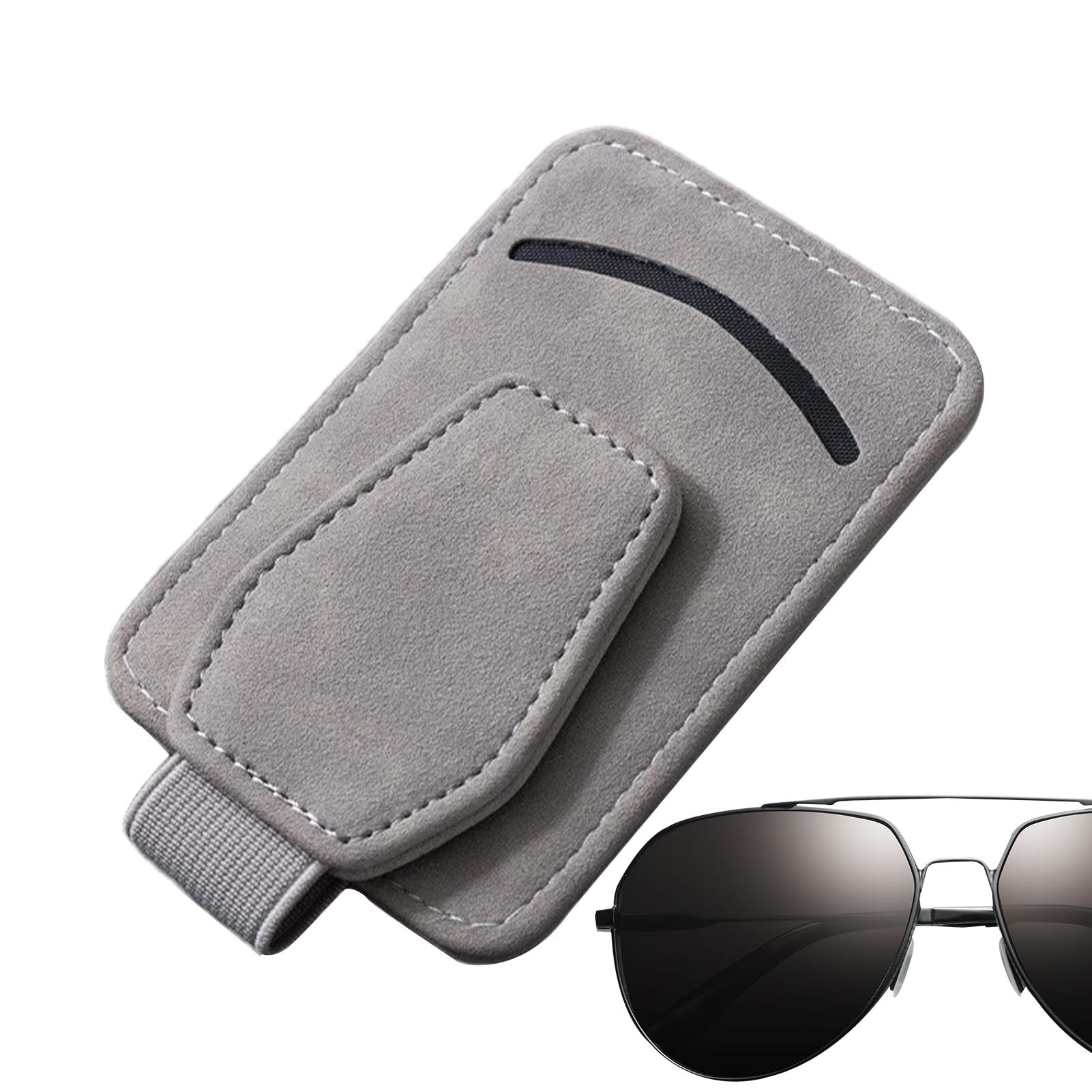 GkgWuxf Visier-Sonnenbrillenhalter, Brillenhalter für Auto,Auto-Brillenhalter - Ticketkarten-Clip, Doppelclip, Auto-Sonnenbrillen-Aufbewahrung, Auto-Innenraum-Zubehör, Brillen-Aufhänger, magnetisches von GkgWuxf