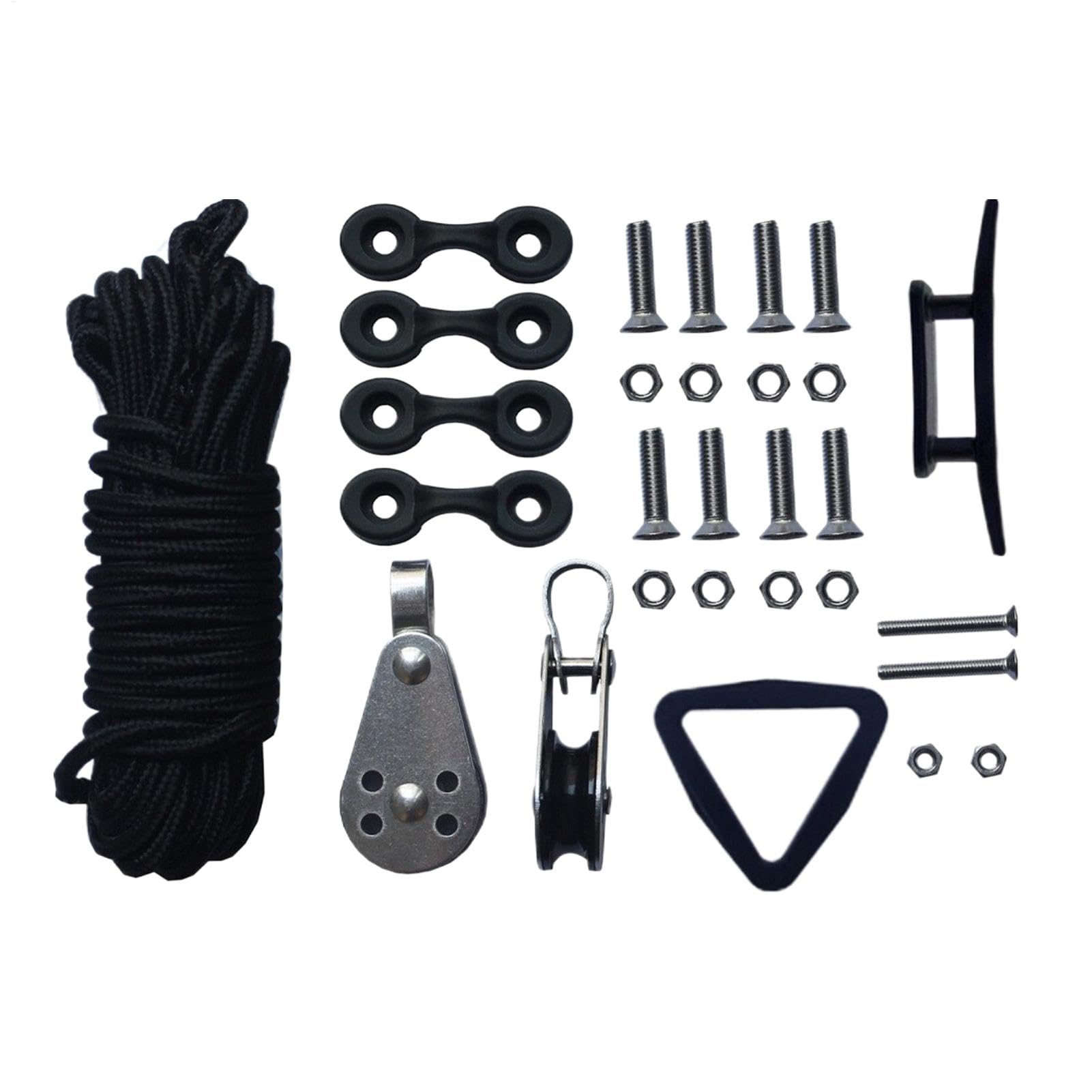 Gkumgwo Kajak Deck Rigging Kit, Kajak Stabilität Heavy Duty Schrauben Haken Set, Seil Cleat Karabiner System, 9 m Paracord Boot Zubehör, Bolzen Schrauben Nieten für Damen Herren von Gkumgwo