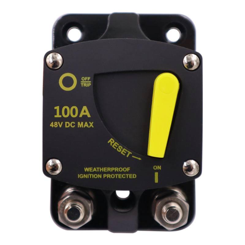 Glanhbnol 100A Leistungsschalter Mit Manuellem Reset DC12V-48V Auto Stereo Inline Sicherungen Blockhalter Wechselrichter Für Die Automobilindustrie von Glanhbnol