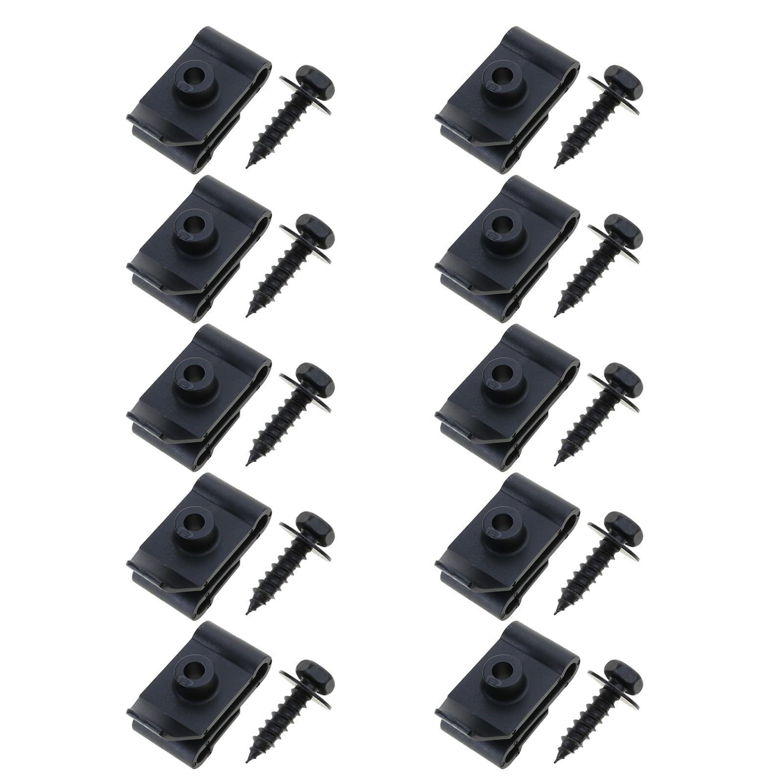 Glanhbnol 5/10Pcs Auto U Typ Schraube Basis Verschluss Clips Nummernschild Schraube Basis Mutter Clip Nieten Für Motor Kotflügel Stoßstange von Glanhbnol