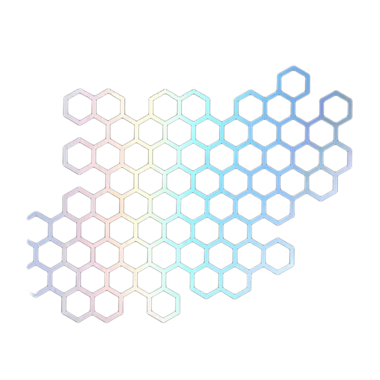 Glanhbnol Warnaufkleber Mit Hoher Sichtbarkeit Sechseckige Wabenabziehbilder Selbstklebende Aufkleberdekorationen Für Motorradautos von Glanhbnol