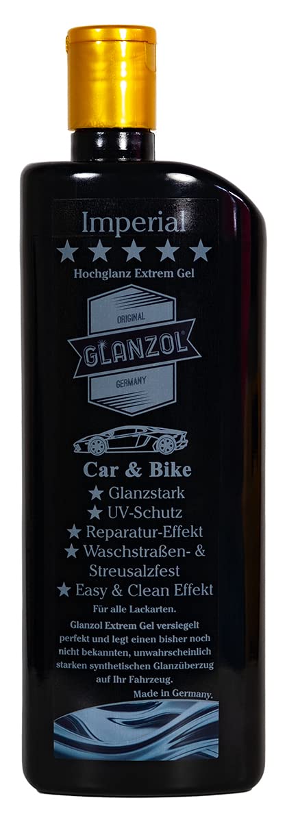 Original Glanzol Imperial Hochglanz Gel Cars & Bikes 500ml Autopolitur von Glanzol