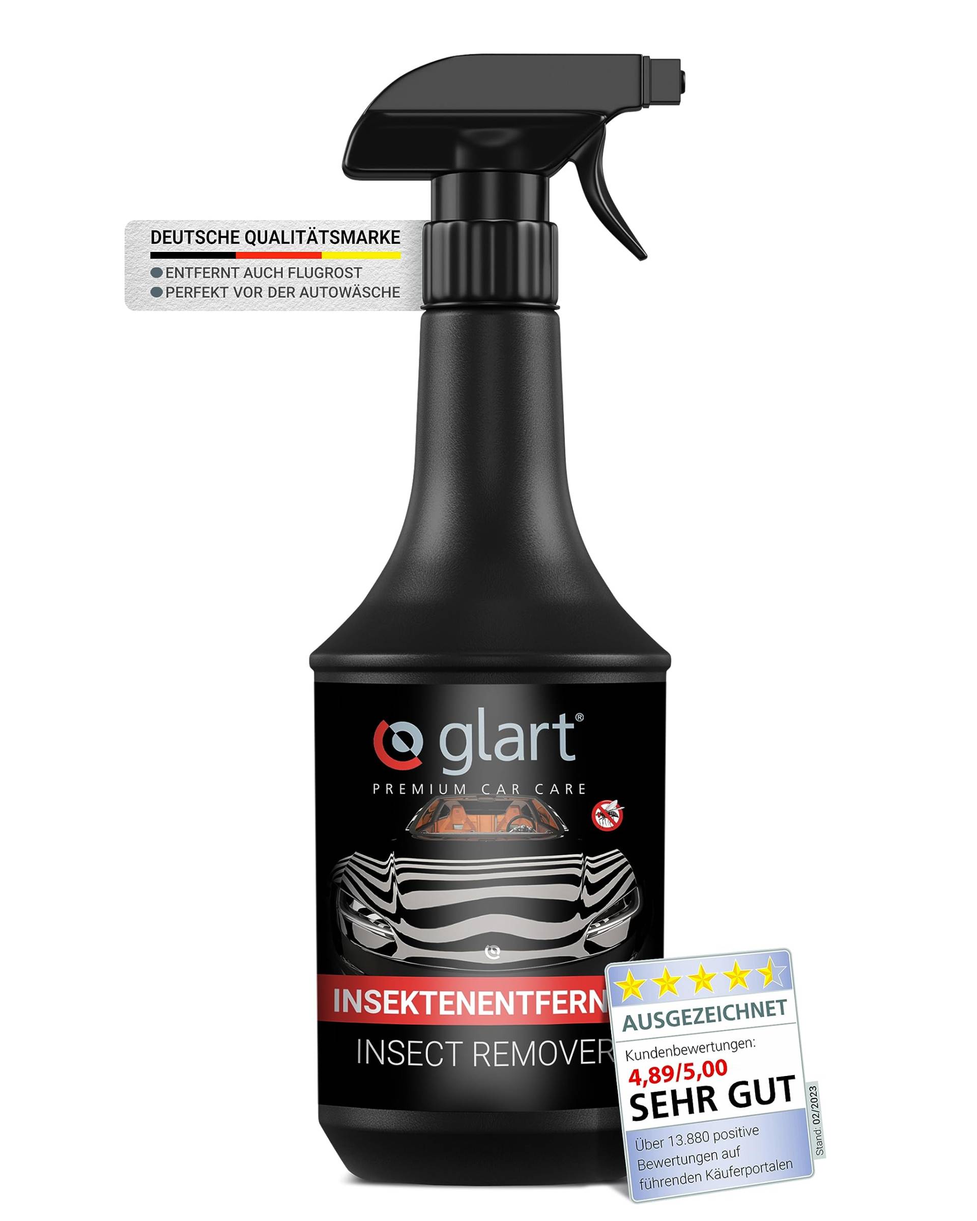 Glart Insektenentferner Auto - Premium Flugrostentferner Auto Insektenentferner für Scheinwerfer, Lack & Windschutzscheibe - 100% Sauberkeit - Professioneller Insekten Entferner für Auto - 1000ml von Glart