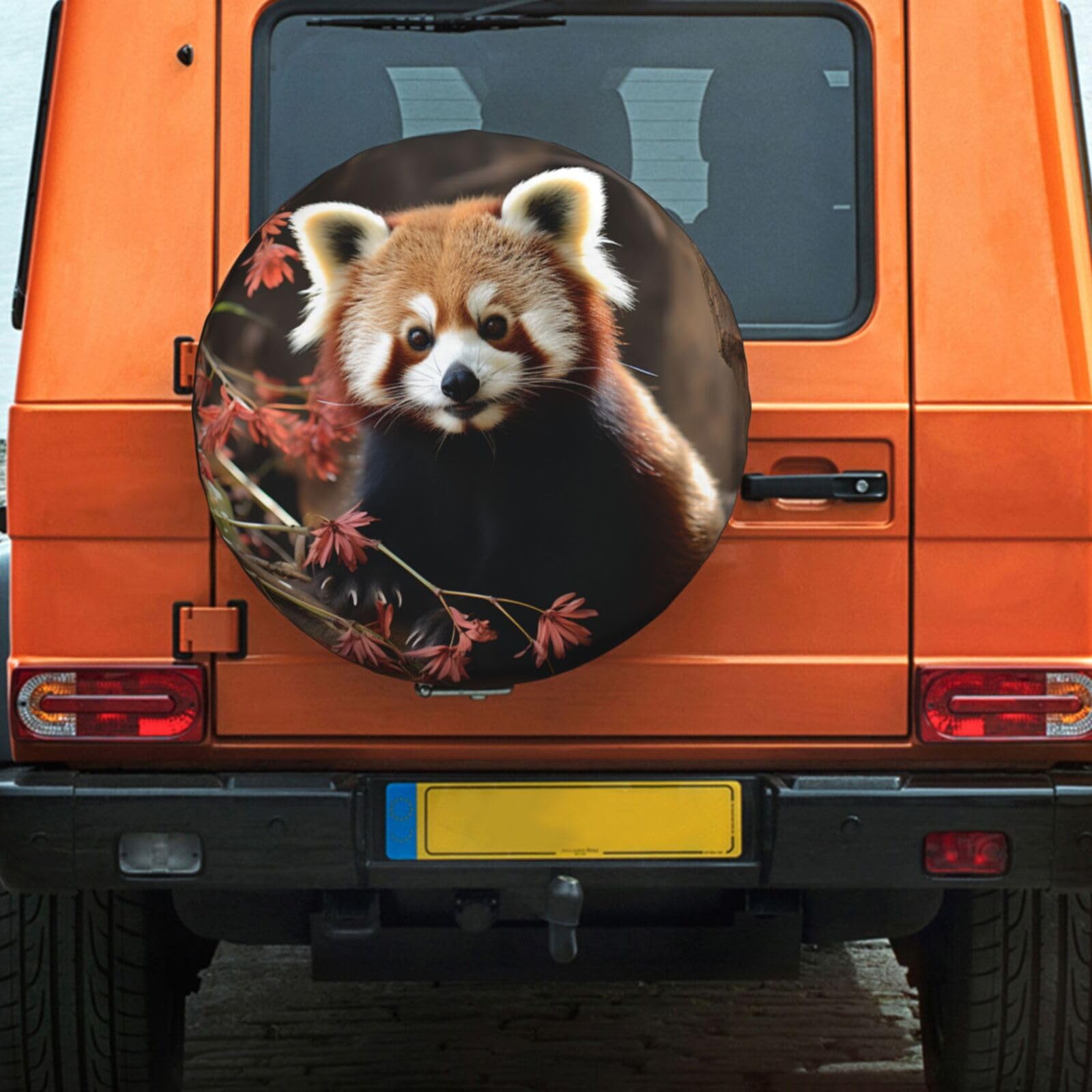 Ersatzreifenabdeckung, wasserdicht, Reifenschutzhülle für Auto, rot, Pandas, Ersatzradabdeckung, Ersatzradschutz mit Kordelzug, 35–43 cm von GlbnSHeric