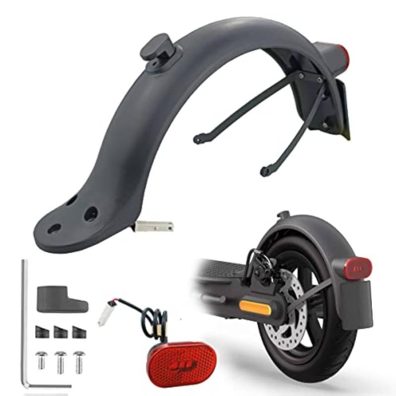 Gleamydot Hinterer Kotflügel Electric Scooter Hinterers Fender Ersatz Sets Kompatibel für Xiaomi E Roller Mi M365 S1 Pro 2 Essential Mudguard Zubehör (Schwarz) von Gleamydot