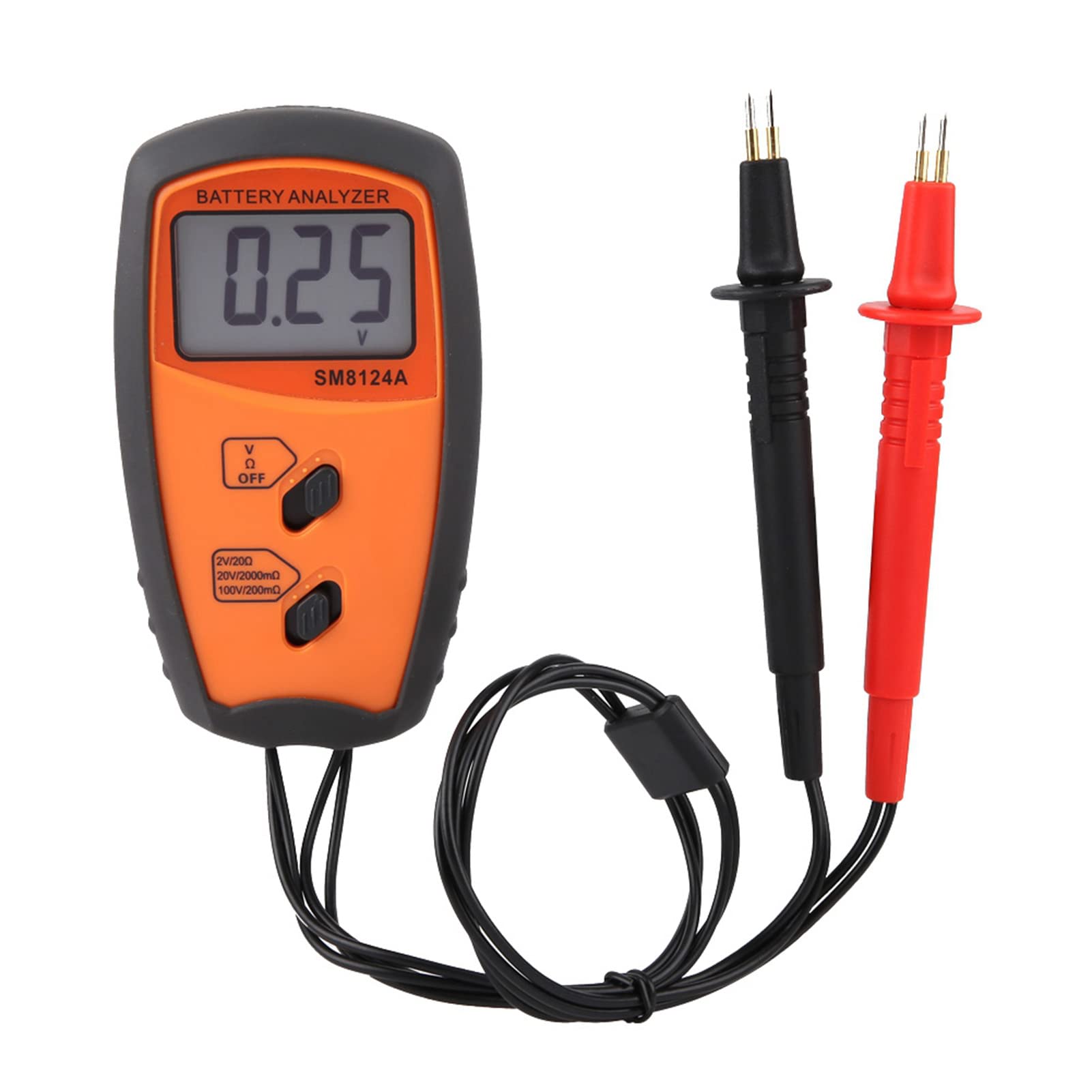 Glomora Messgerät, Batterieinterner Voltmeter-Tester mit LCD-Anzeige, Batterieinterner Spannungsprüfer für Kraftfahrzeuge von Glomora