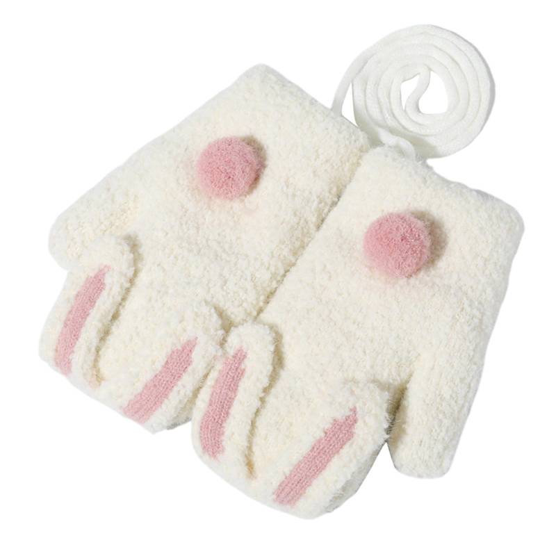 Baby Fäustling Handschuhe Warme Baumwoll Kleinkind Stretch Handschuhe Baby Jungen Mädchen Draußen Winter Strickhandschuhe Säugling Neugeborenen Gefüttert Verdickte Kinderhandschuh für 2-6 Jahre von Glücksvogel