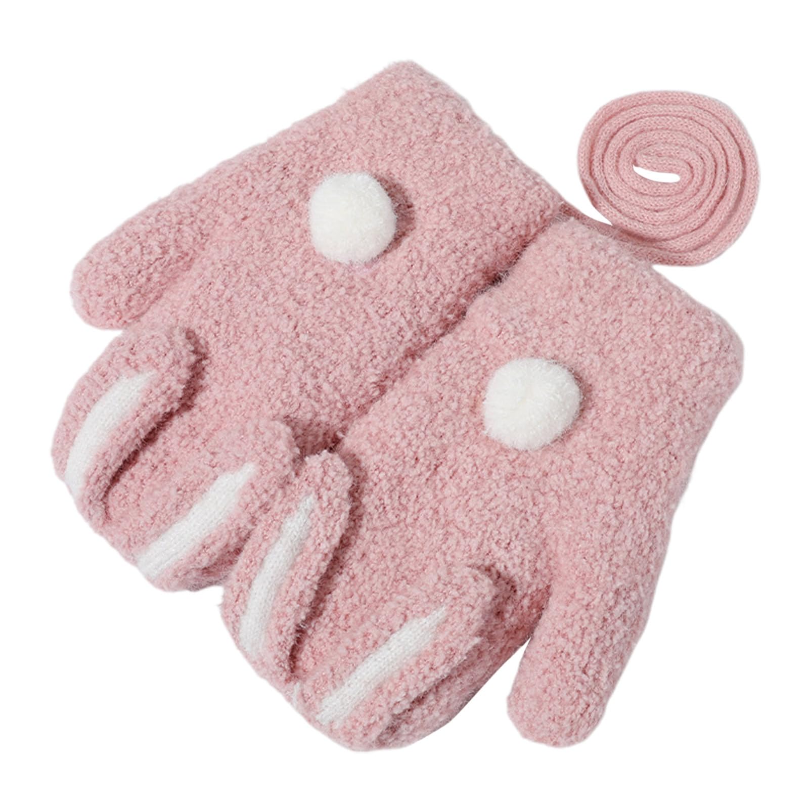 Baby Fäustling Handschuhe Warme Baumwoll Kleinkind Stretch Handschuhe Baby Jungen Mädchen Draußen Winter Strickhandschuhe Säugling Neugeborenen Gefüttert Verdickte Kinderhandschuh für 2-6 Jahre von Glücksvogel