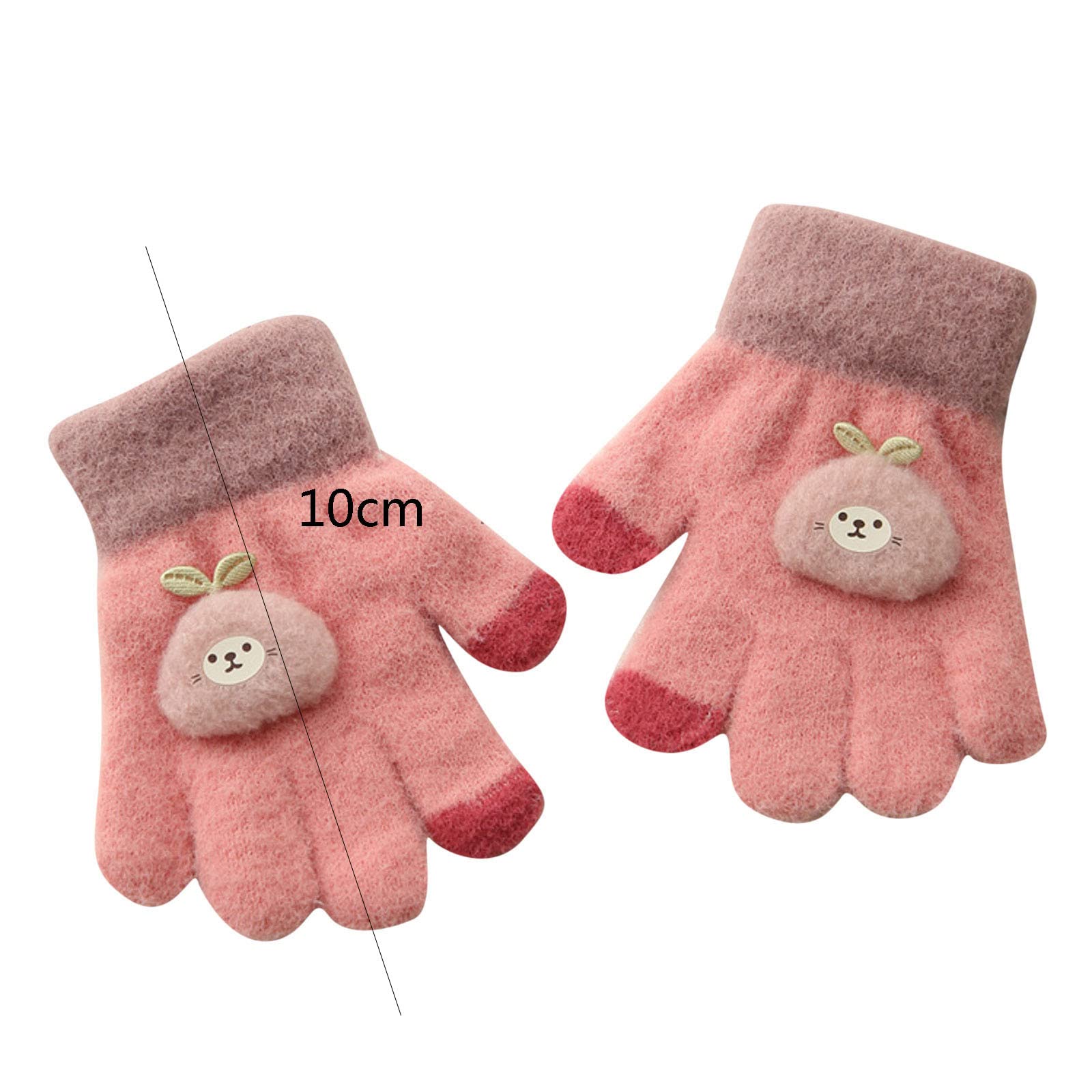 Kinder Handschuhe Vollfinger Strick Handschuhe Warme Thermo Fleece Handschuhe Gestrickte Handschuhe Kleinkinder Winter Alltag Handschuhe Stretchy Weichen Finger Handschuhe für Jungen Mädchen 1-5 Jahre von Glücksvogel