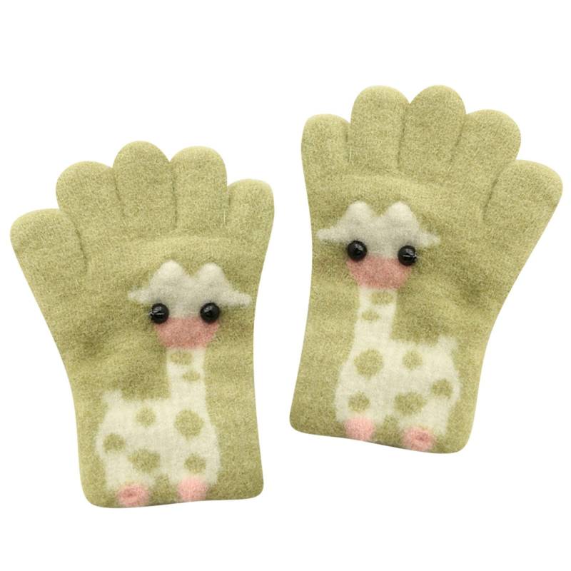 Kinder Winter Warme Handschuhe Elastisch Thermo Fleece Futter Winterthermische Outdoor Vollfinger Strickhandschuhe für 2-8 Jahre alte Jungen Mädchen, Wintertaugliches Tägliches Tragen Kinderhandschuhe von Glücksvogel