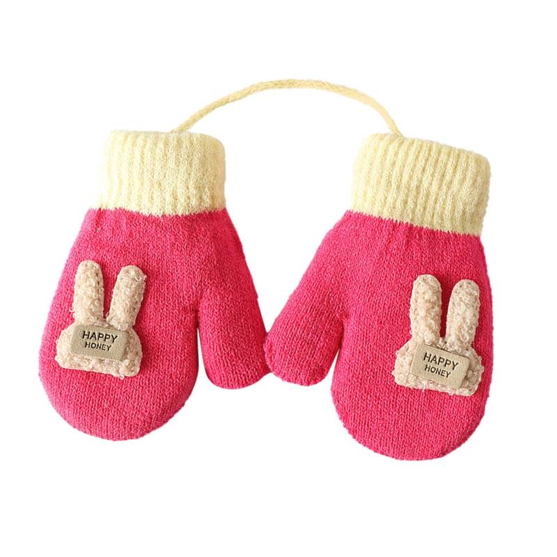 Kleinkind Fäustlinge Kinder Handschuhe Kleinkinder Strickhandschuhe Unisex Kinder Winter Kinderhandschuhe 1-5 Jahre Mädchen Junge Wasserdicht Fäustlinge Fleece Fausthandschuhe für Skifahren Radfahren von Glücksvogel