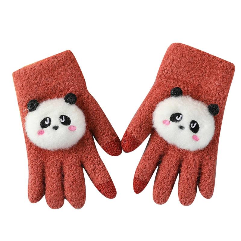 Winter Kinder Gestrickte Handschuhe Warme Kinder Cartoon Dicke Doppelt Strickhandschuhe Elastische Fäustlinge Weich Niedliche Dehnbare Handschuhe Warme Unisex Strick Vollfinger Fäustlinge 3-6 Jahre von Glücksvogel