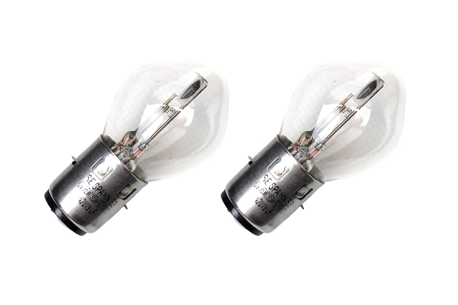 2x Lampe 6V - E-Geprüft - Glühlampe BA20D 35/35W für Motorrad - Moped - Mofa von Glüwo