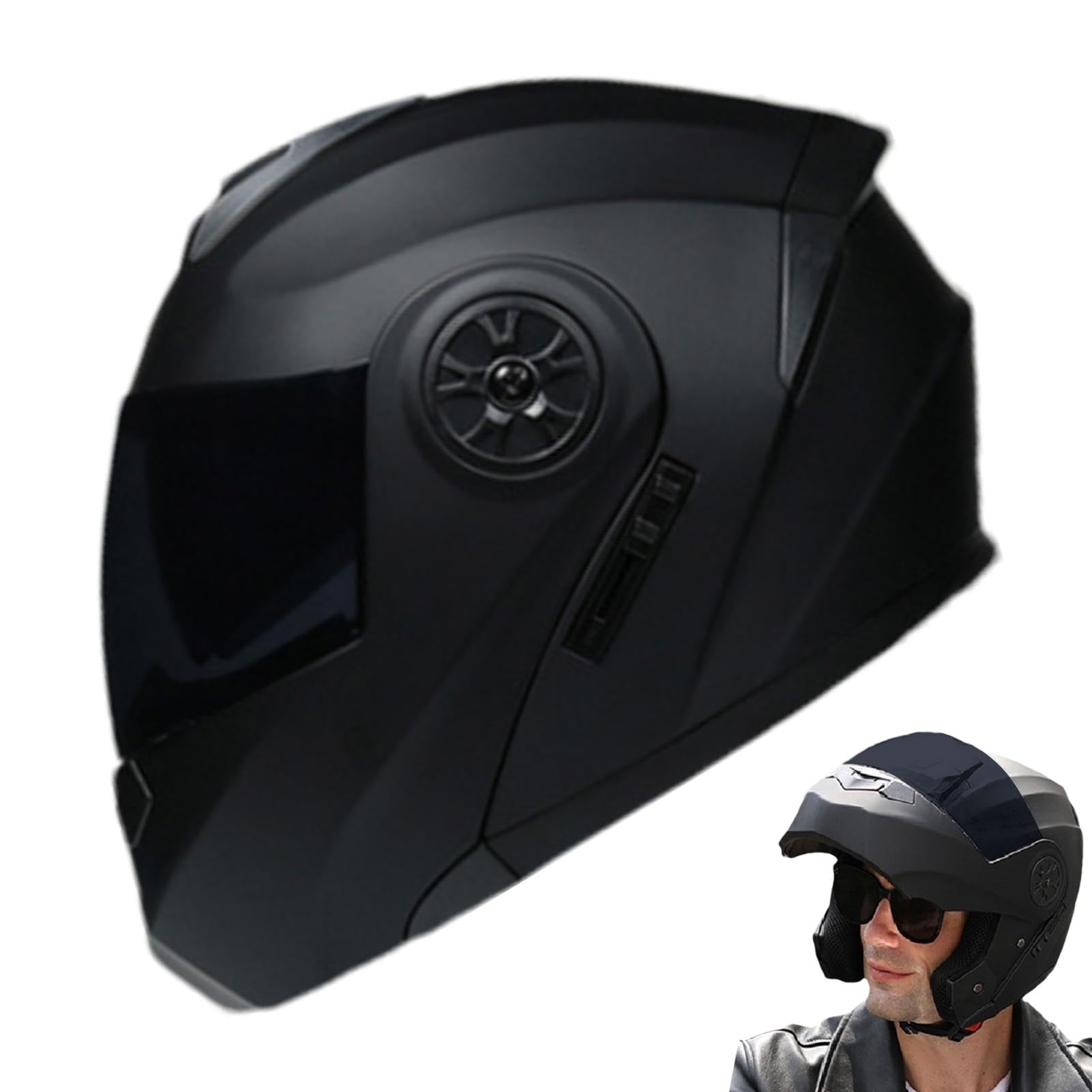 Herren-Motorradhelme,Integral-Motorradhelme | Sun Shield Fahrradrennhelme Doppelvisierhelme | Antibeschlag-Motorradhelme, Motorradausrüstung, Motorrad-Integralhelme von Glugahrif