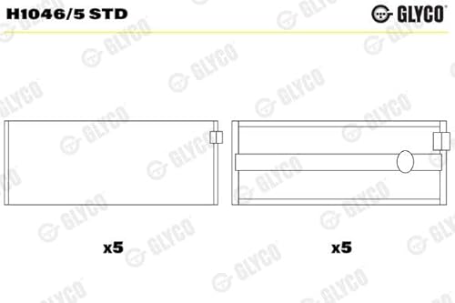 Glyco H1046/5 STD Kurbelwellenlager von Glyco