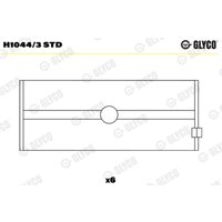 Kurbelwellenlager GLYCO H1044/3 STD von Glyco