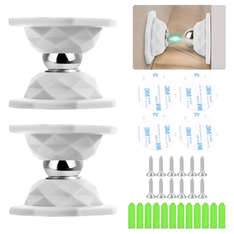 GmeDhc 1 Set Magnetischer Türhalter für Wohnwagen, Türfeststeller Wohnmobil, Magnetischer Türstopperhalter mit Selbstklebenden, für Türschloss Stauraum-Tür, Wohnmobile, Wohnwagen von GmeDhc