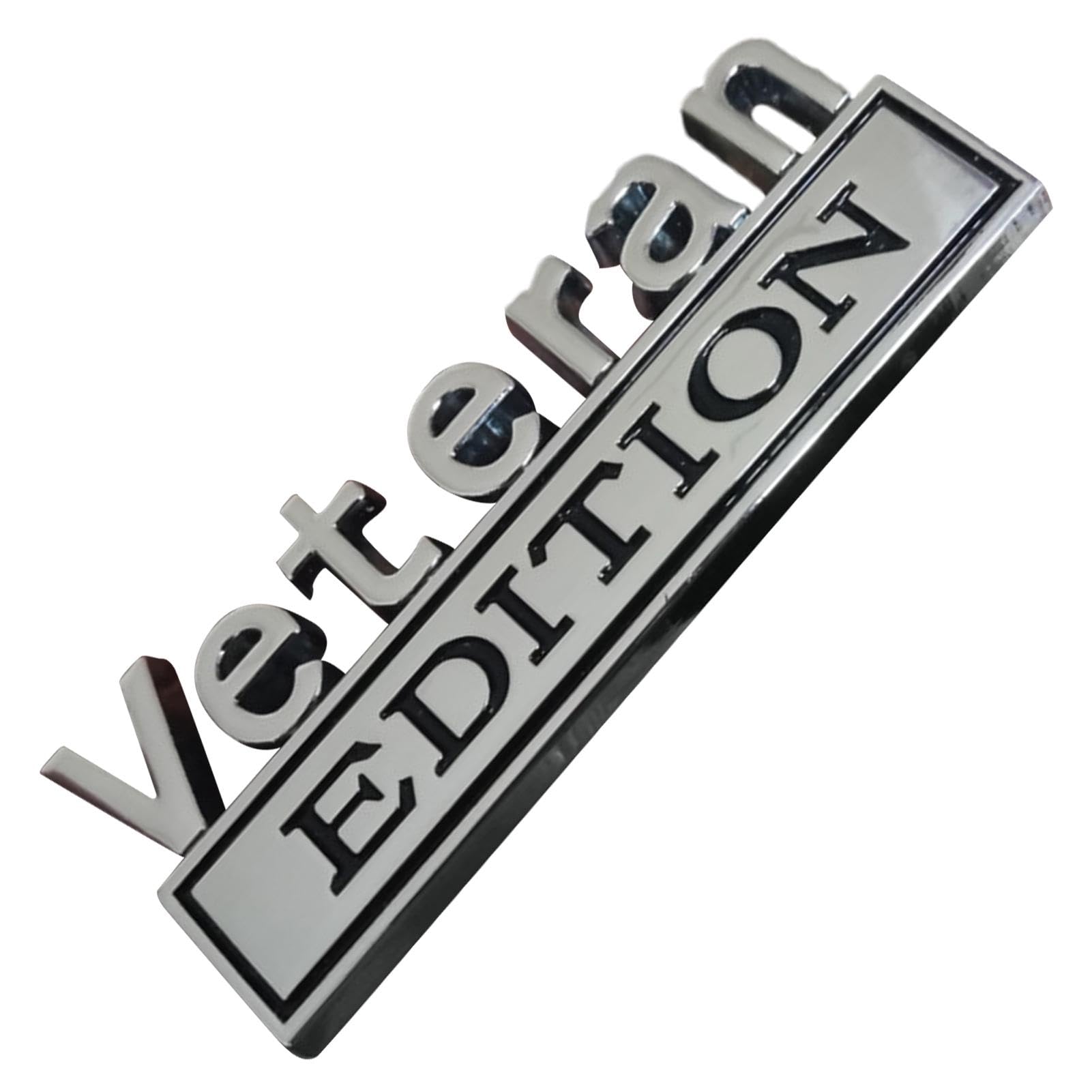 Gmokluytw Auto-Emblem „Veteran Edition“, LKW-Emblem „Veteran Edition“,3D-Autofensteraufkleber | Selbstklebendes Auto-Emblem, 3D-Buchstaben-Abzeichen-Aufkleber, Auto-LKW-Aufkleber für Fahrzeuge, PKW, von Gmokluytw