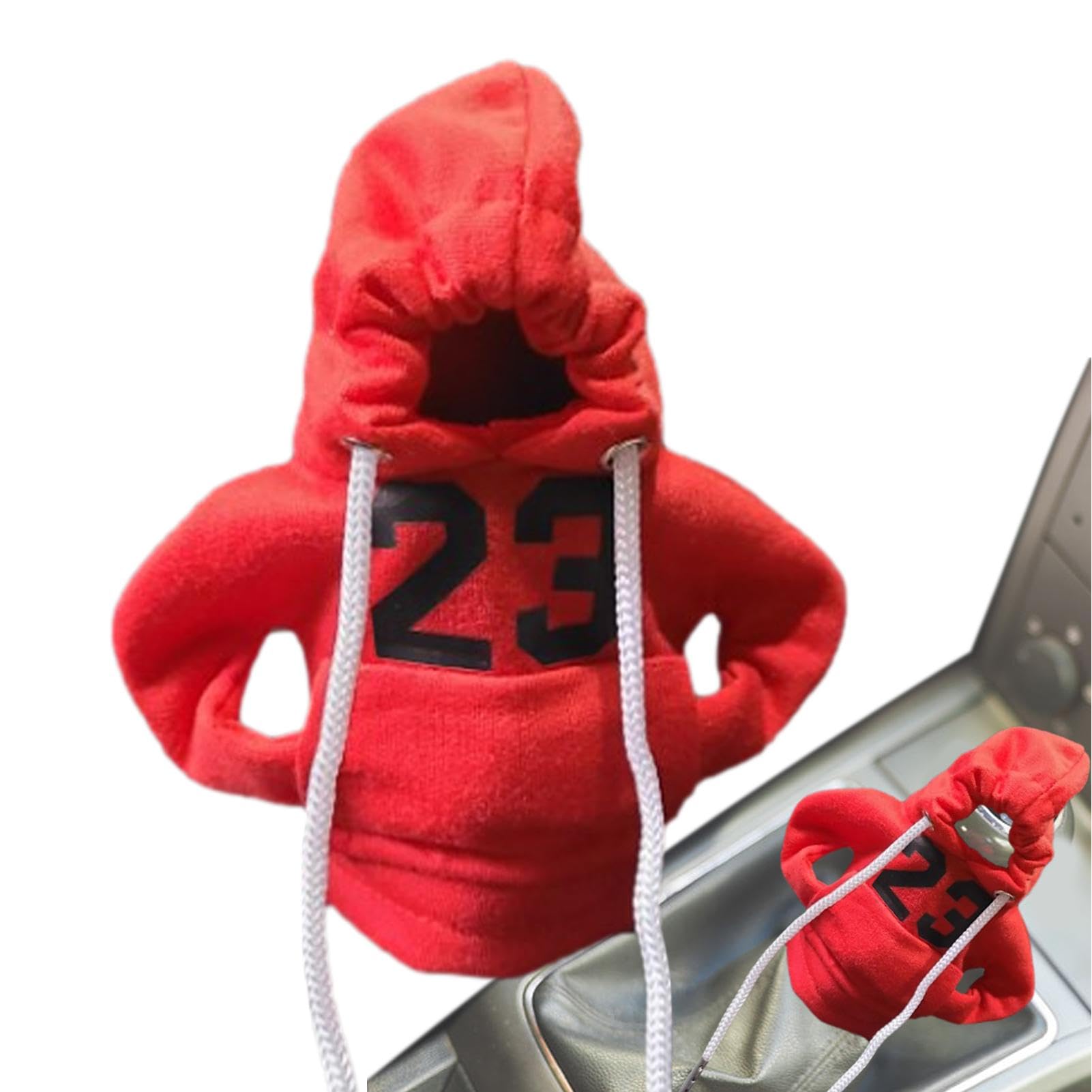 Gmokluytw -Hoodie für Auto-Schalthebel, Auto-Schaltknauf-Hoodie | Lustiges Auto-Schaltknauf-Pullover-Shirt,Rutschfestes Winter-Warm-Schaltknauf-Pullover-Shirt, verstellbares Automobil-Innenzubehör von Gmokluytw