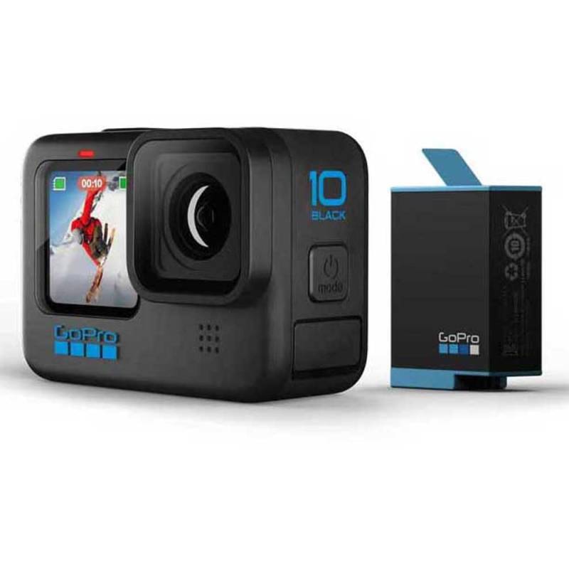 GoPro HERO 10 Black Actioncam - 5K / 60 BpS Action Cam Touch-Screen, WLAN, GPS, Bildstabilisierung, Zeitraffer, Zeitlup von GoPro