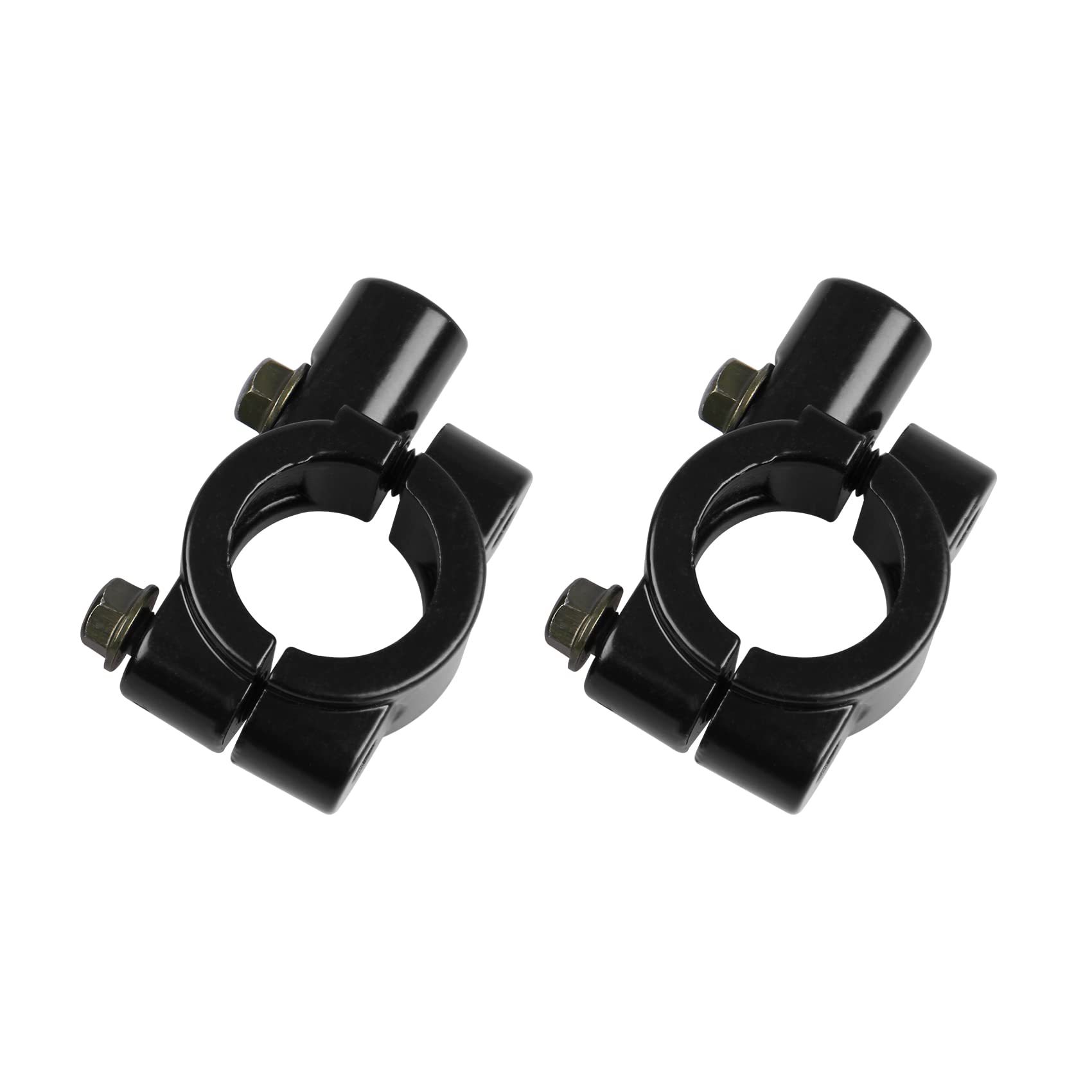 Godimg 2 Stücke 7/8"(22mm) Universal Lenker M8 Rückspiegelhalterung Motorrad Lenkerhalterung spiegeladapter Halterung Halter (Schwarz) von Godimg