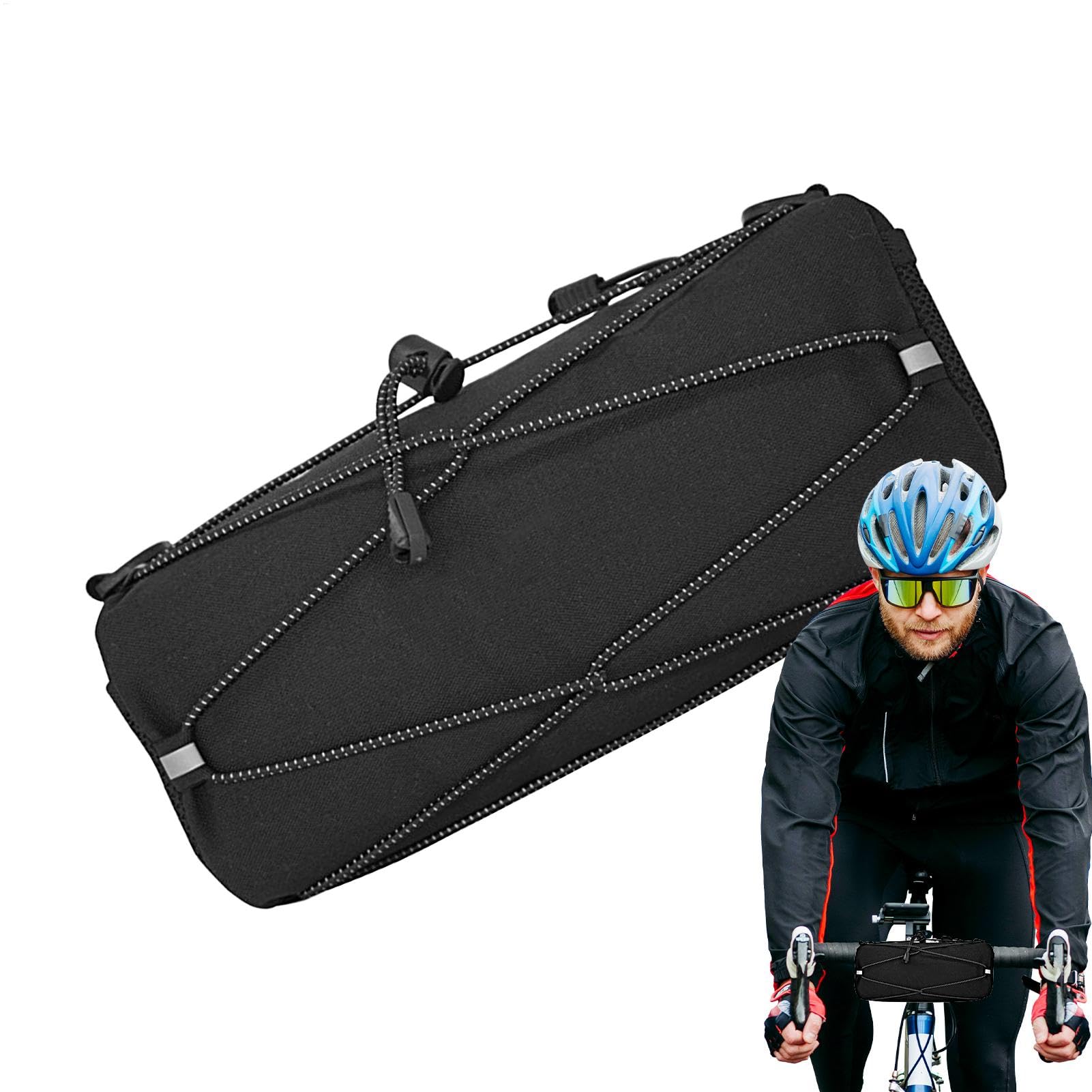 Godpqiui Fahrradspeicherbeutel, Frontrohrbeutel | 2.4L Radsportbeutel -Lenkerbeutelbeutel | Tragbarer Vorderröhrchenlager Schultergurt -Packungszubehör für Brieftasche und Telefon von Godpqiui