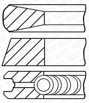 Goetze Engine 08-122208-00 Kolbenringsatz von Goetze Engine